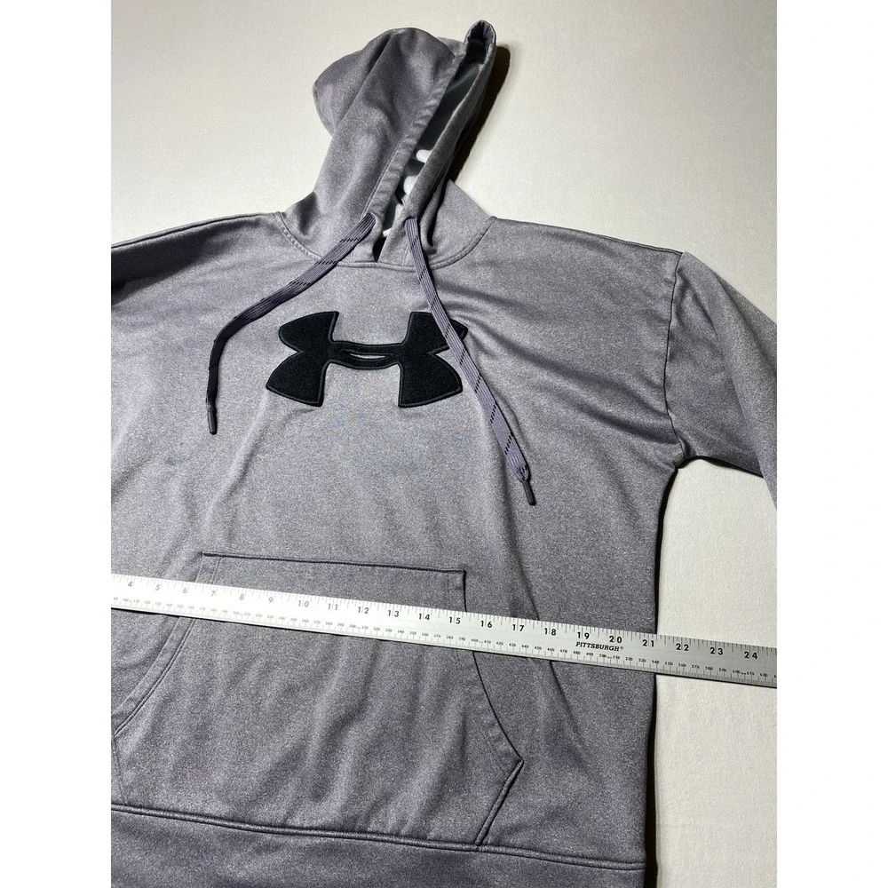 UNDER ARMOUR Cold Gear Loose Women's Fleece Chenille Logo Hoodie, #1348246 Gray